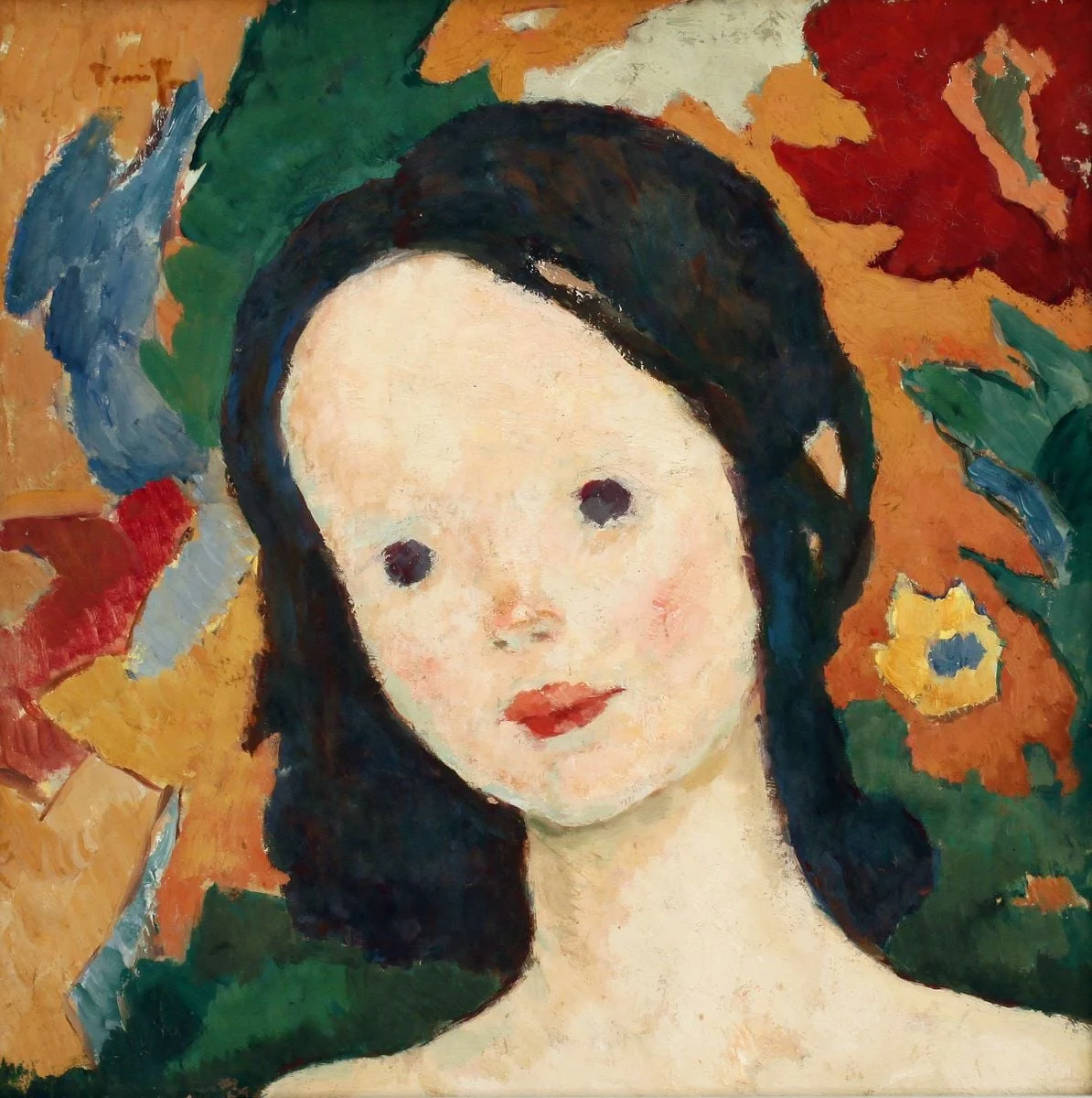 Cap de fetiță, by Nicolae Tonitza, 1923