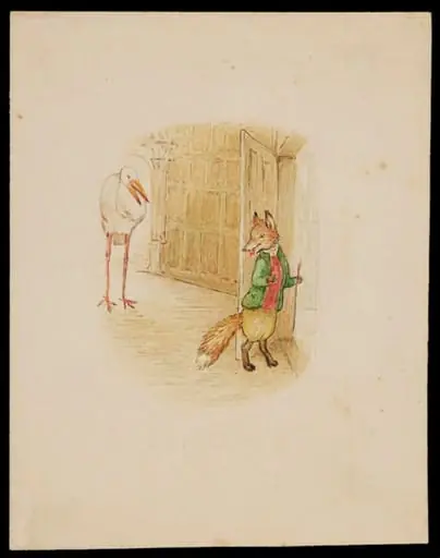 The fox taking leave of the stork