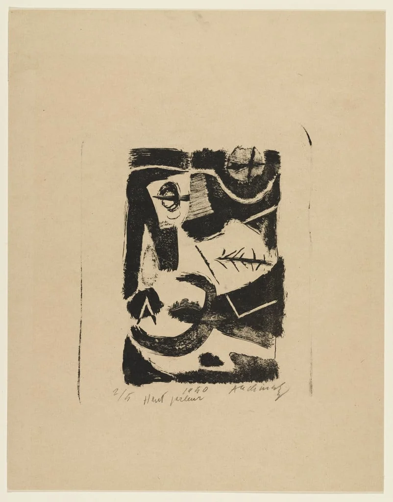 Untitled, by Pierre Alechinsky, ink, 1950