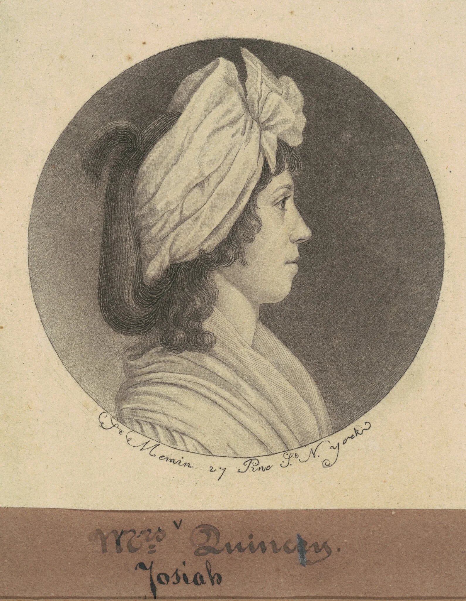 Eliza Susan Morton Quincy, by Charles Balthazar Julien Févret de Saint-Mémin, ink, 1797