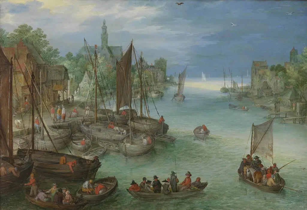 View of a City along a River