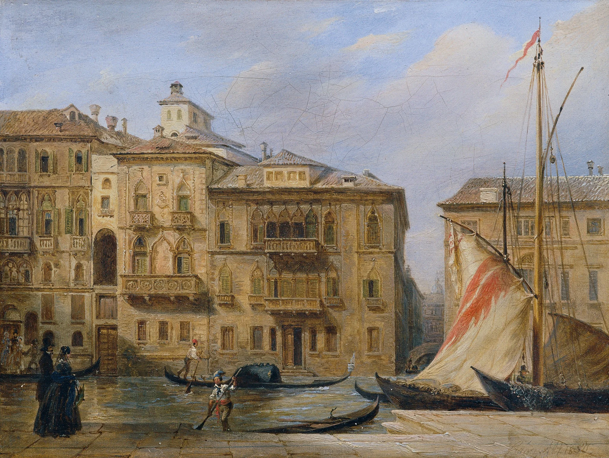 The Grand Canal in Venice, by Franz Alt, oil, 1850