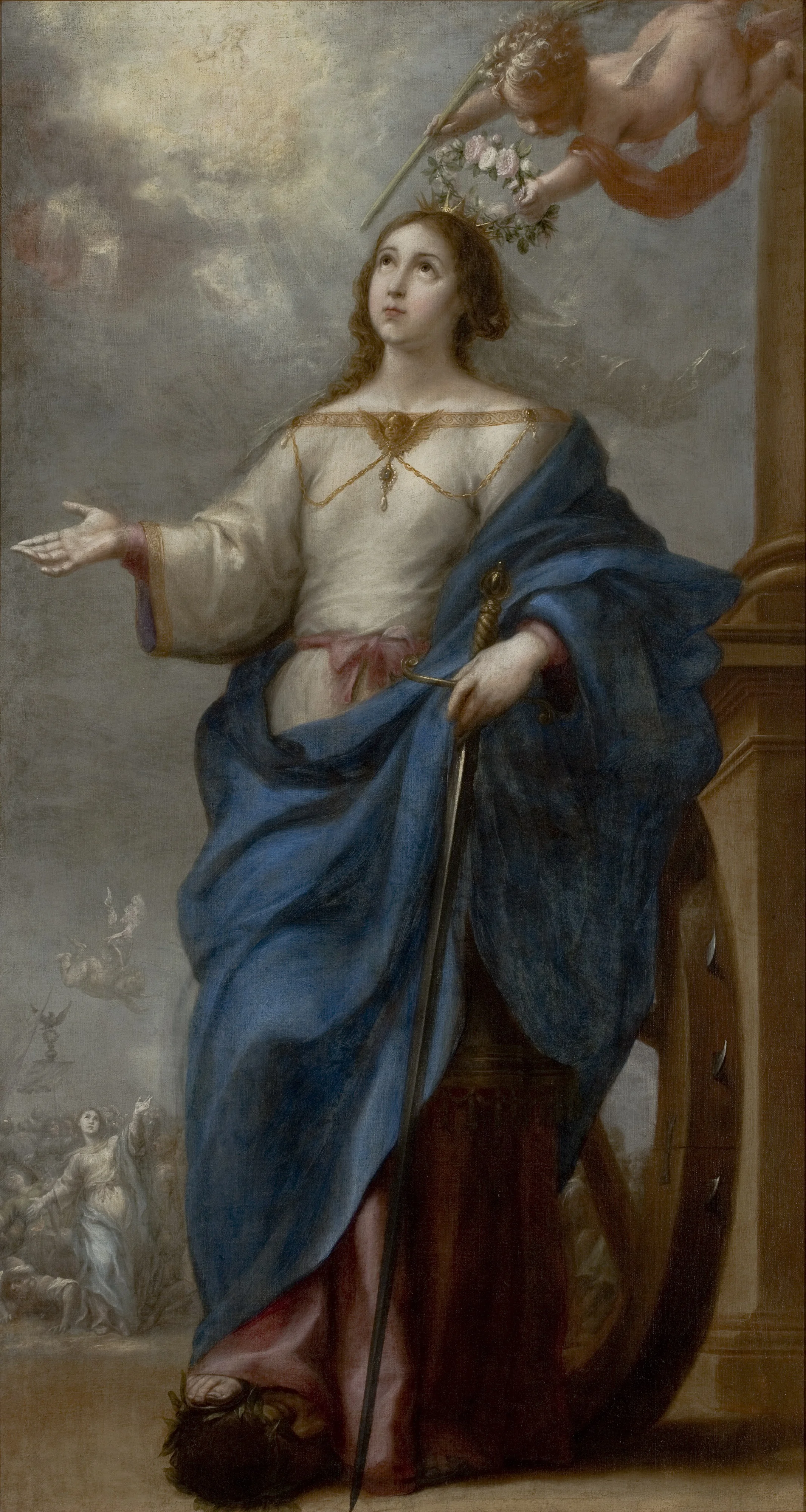 Heilige Katharina von Alexandrien, by Bartolomé Esteban Murillo, oil, 1650