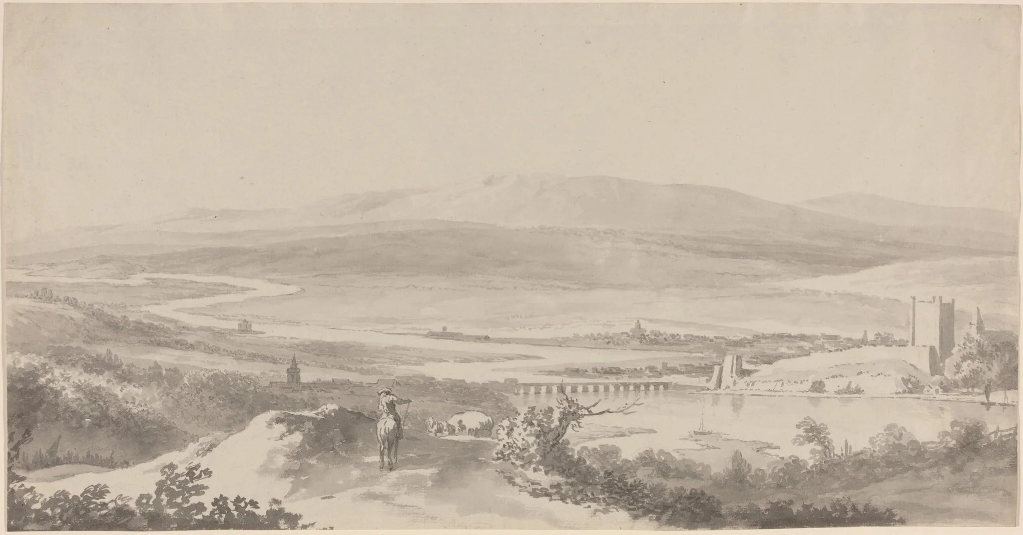 Panorama of the Danube near Grinzing