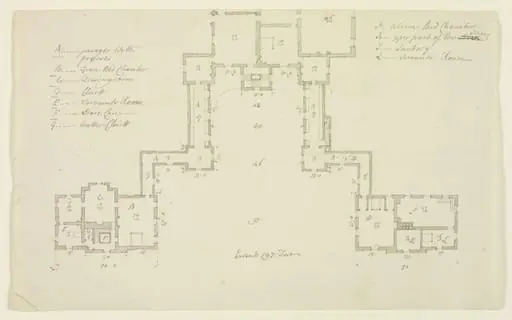 Sketch plan of additions to the North side of Combe Bank.