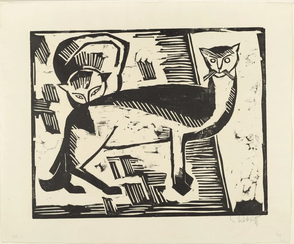 Untitled, by Karl Schmidt-Rottluff, ink, 1915
