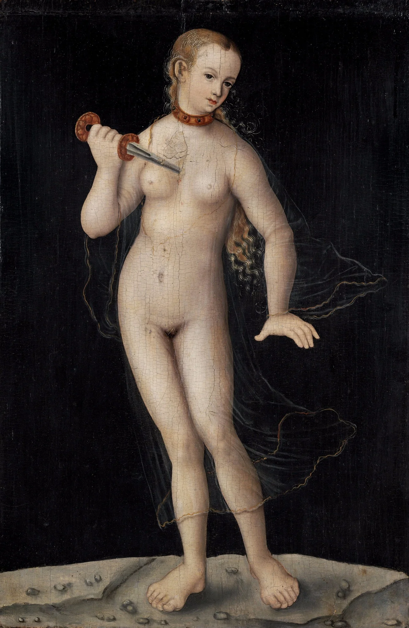 Lucretia Romana, by Unknown, paint, 1675