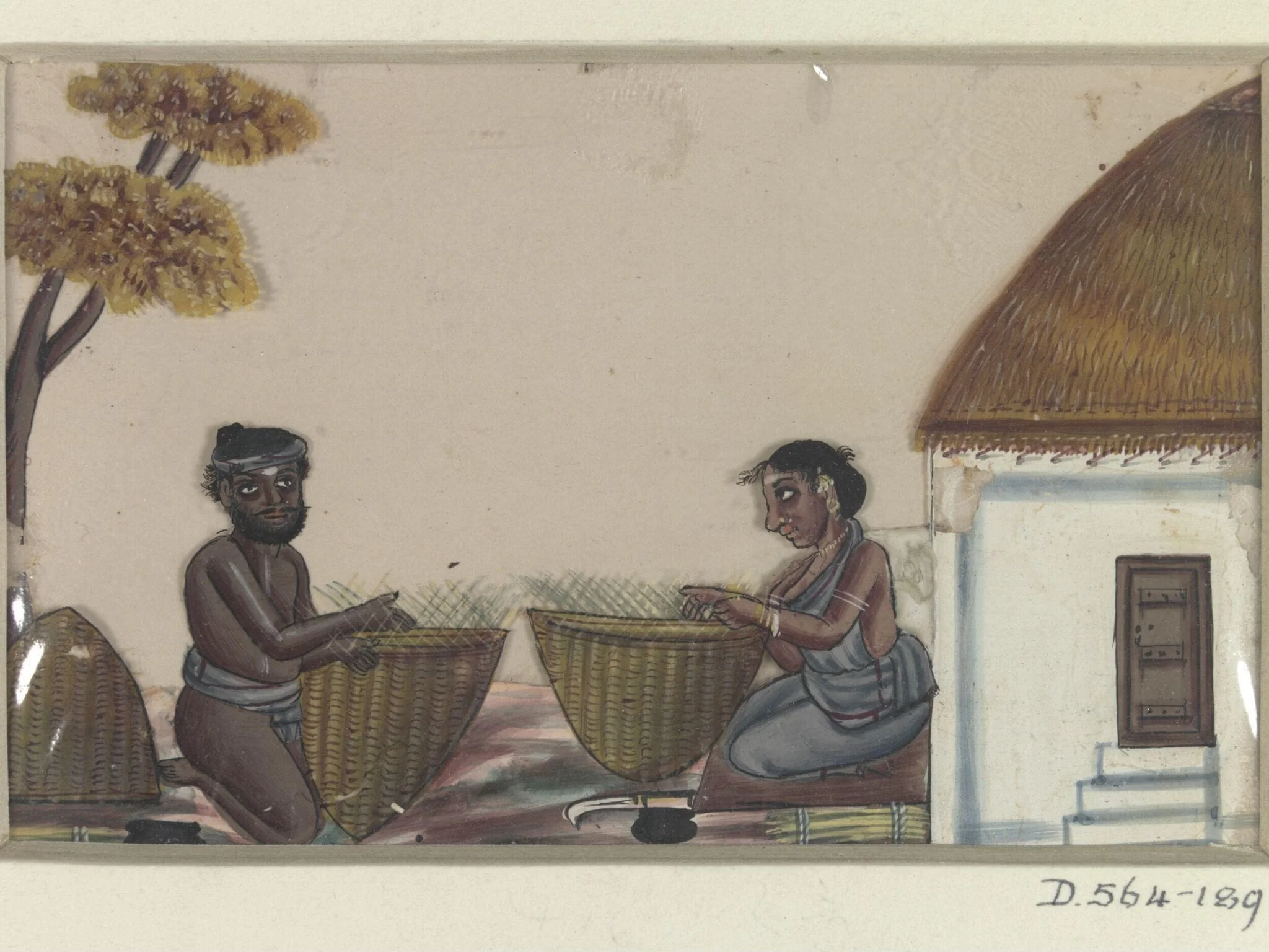 One of twenty-two paintings depicting occupations, methods of transport and local monuments., by Unknown, paint, 1850