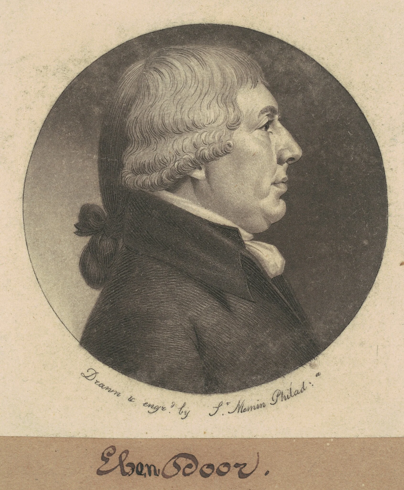 Ebenezer Dorr, by Charles Balthazar Julien Févret de Saint-Mémin, ink, 1800