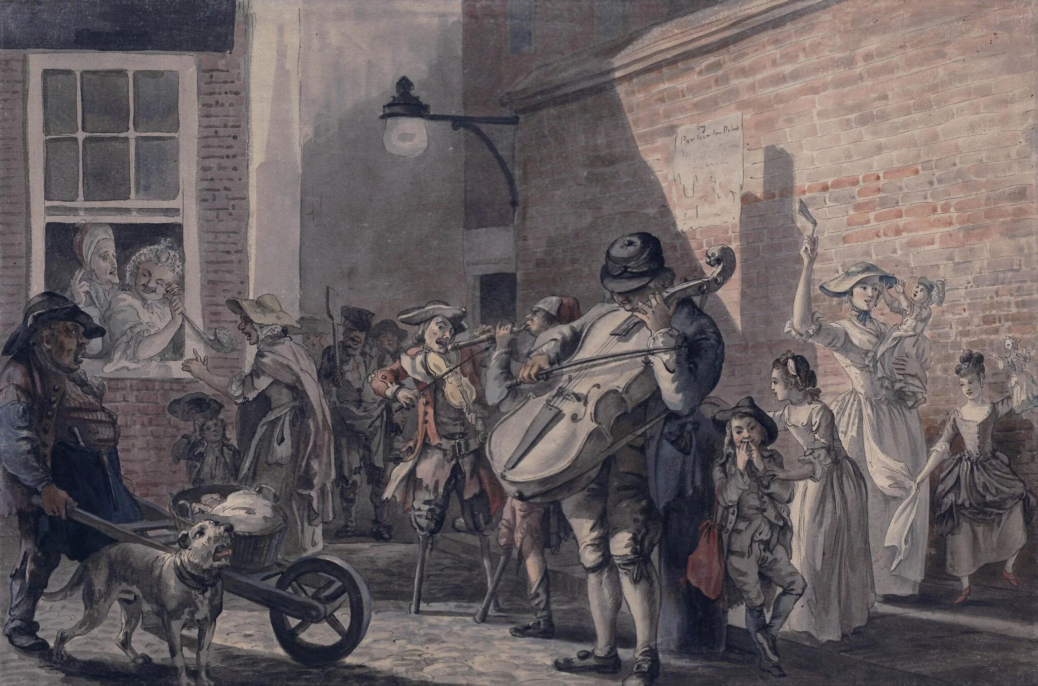 The Asylum for the Deaf, by John Collet, watercolor, 1750