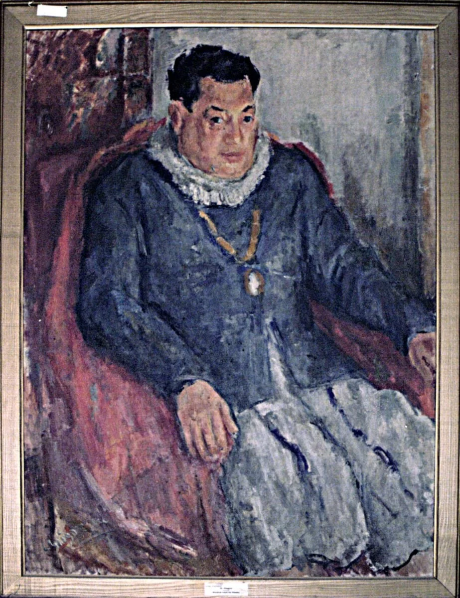 Alexandru Giugaru în Falstaff din „Nevestele vesele din Windsor” de W. Shakespeare, by Lucian Grigorescu, 1939