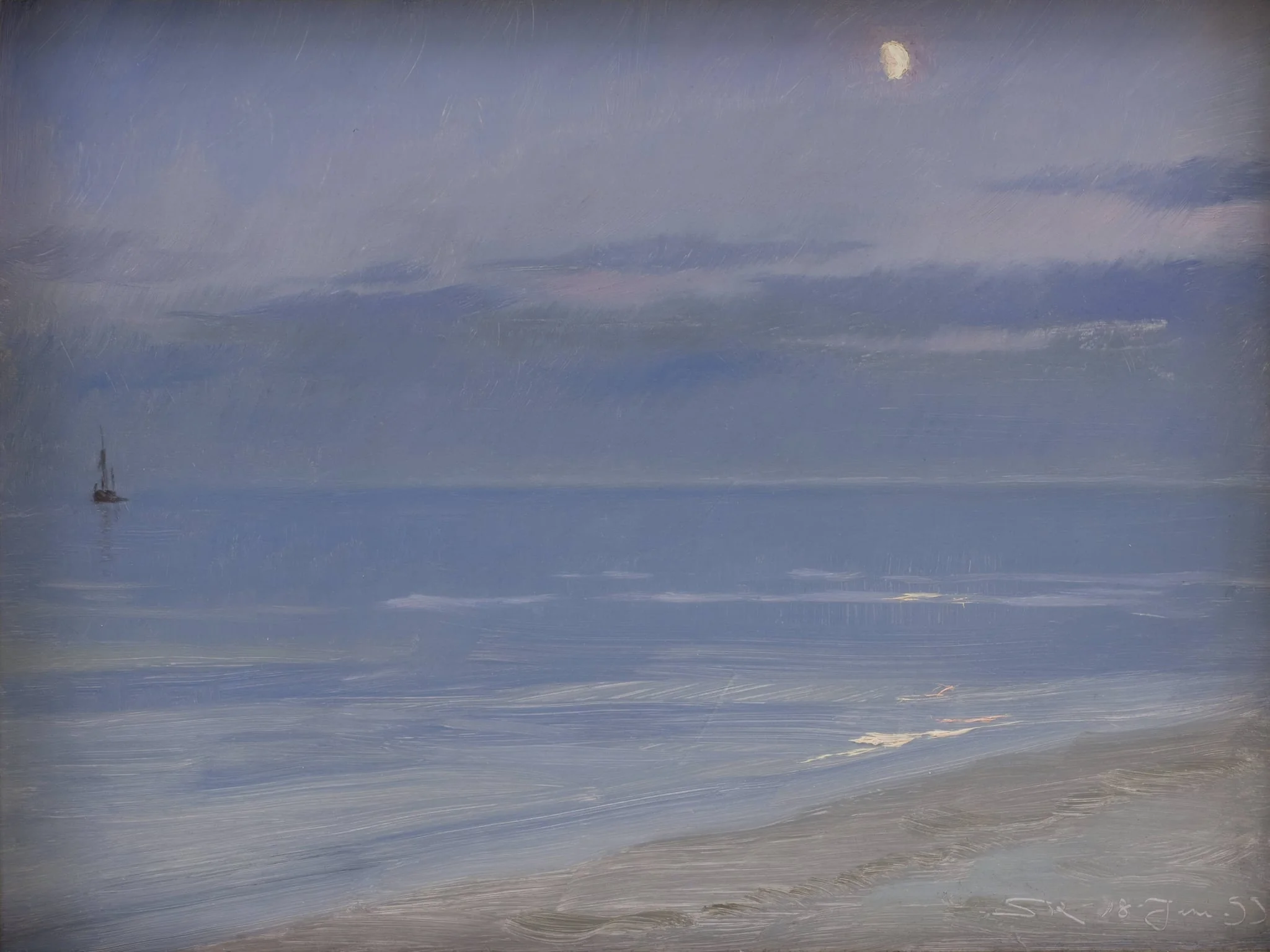 Skagen Beach in Moonlight