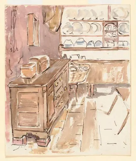 Study for Mrs Tiggy-winkle's kitchen