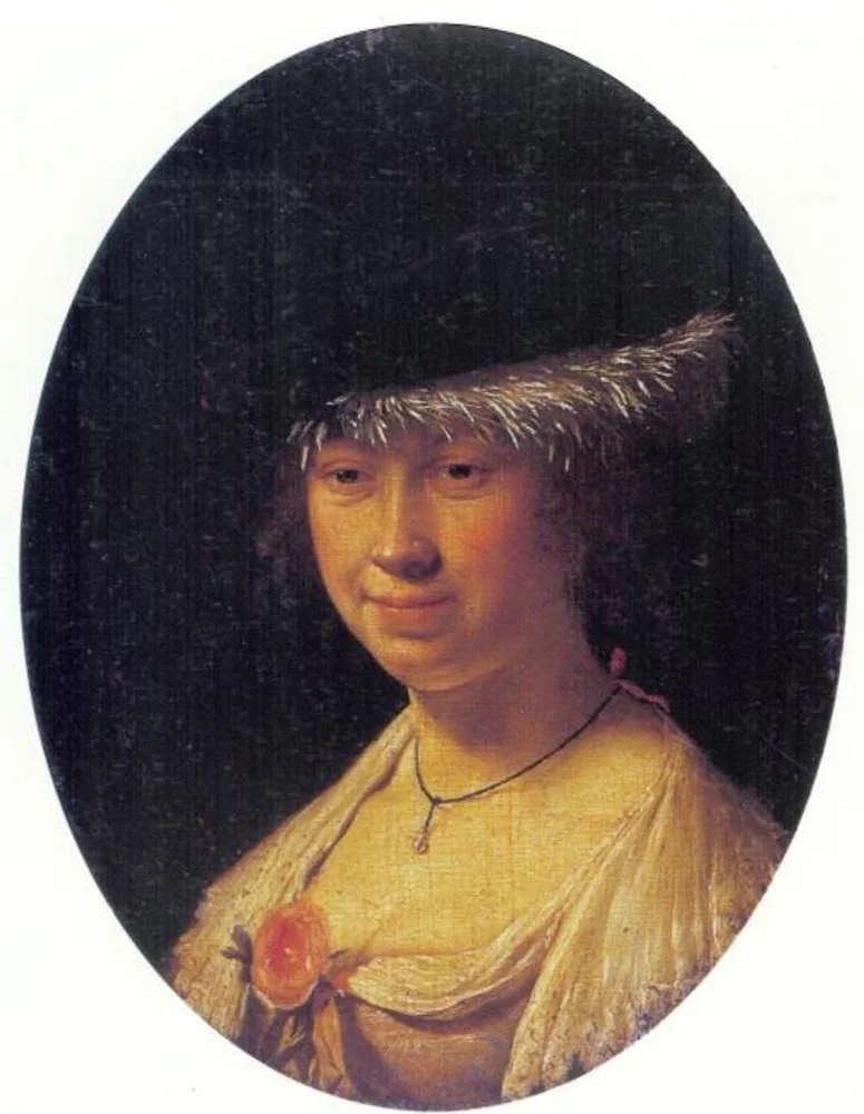 Portrait of a Young Lady, by Frans van Mieris the Elder, oil, 1658