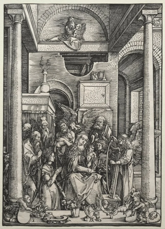 The Virgin and Child Surrounded by Saints and Angels, by Albrecht Dürer, 1501