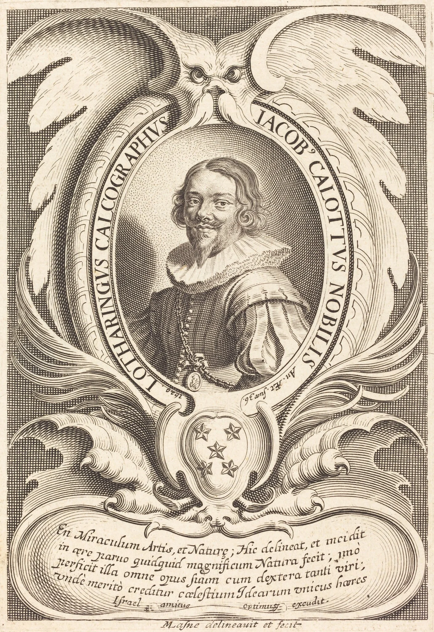 Jacques Callot, by Michel Lasne, ink, 1628