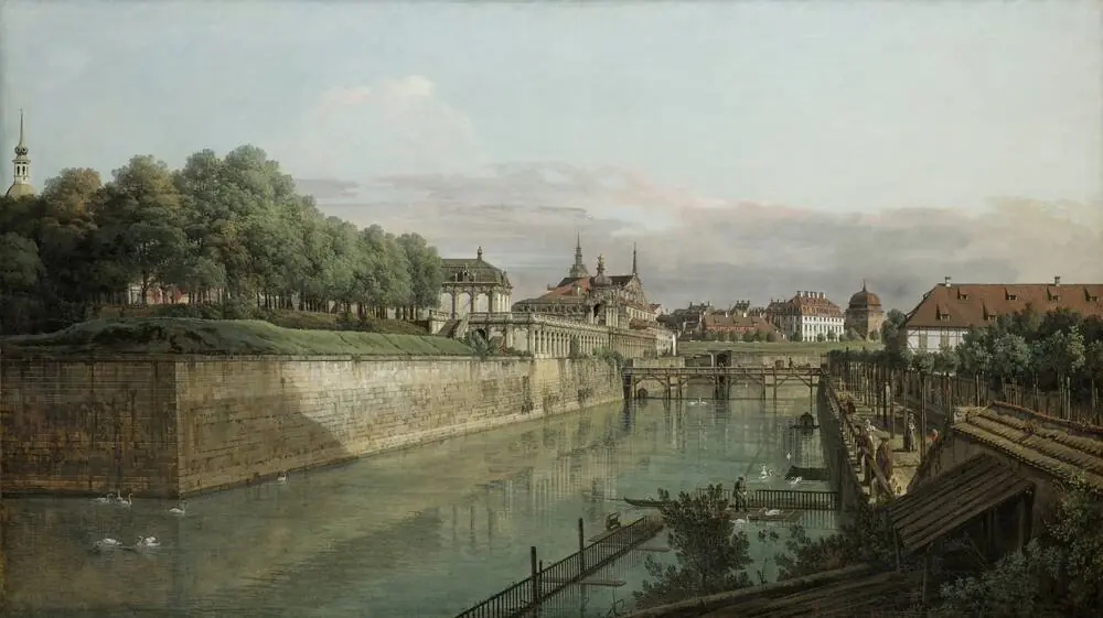 The Moat of the Zwinger in Dresden