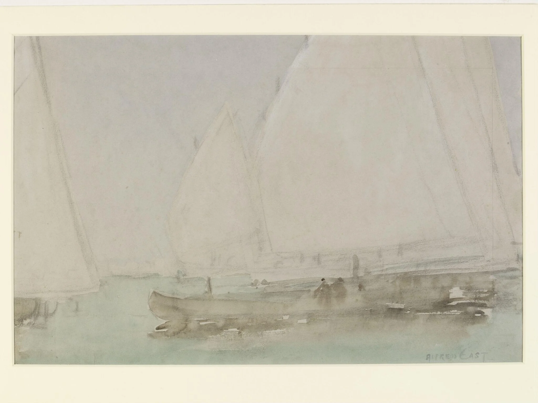 Study, by Alfred East, watercolor, 1870