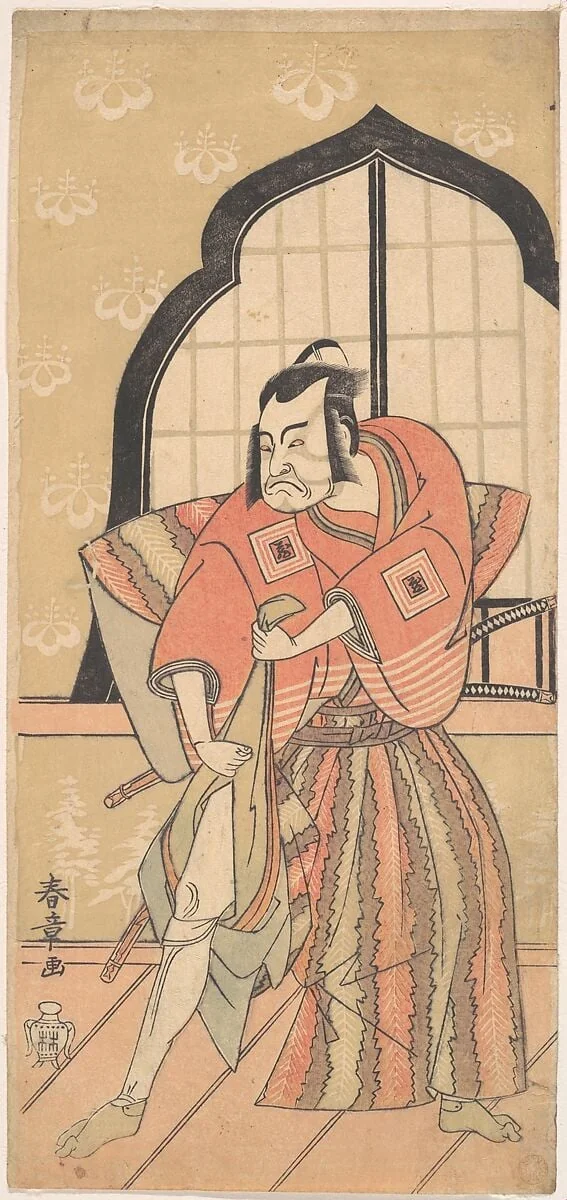 勝川春章画　三代目市川団蔵|Kabuki Actor Ichikawa Danzō III, by Katsukawa Shunshō, ink, 1764