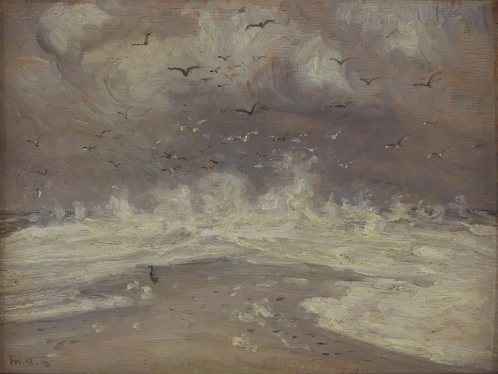 Surf at the North Coast of Jutland, by Unknown, 1918