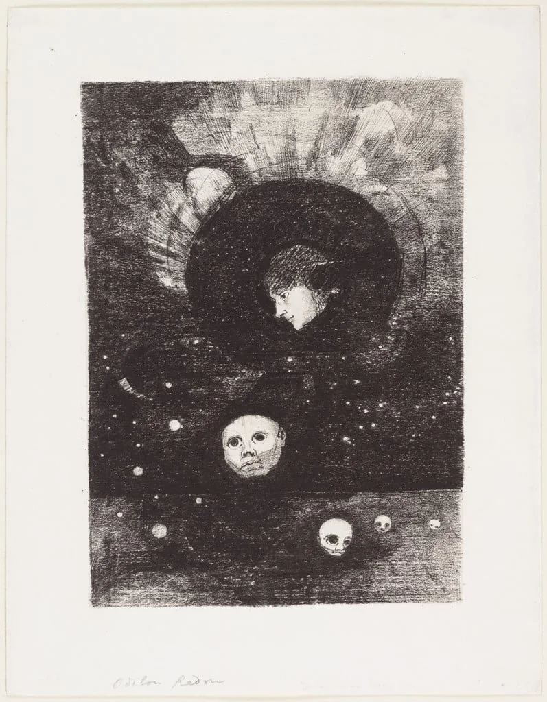 Untitled, by Odilon Redon, ink, 1879
