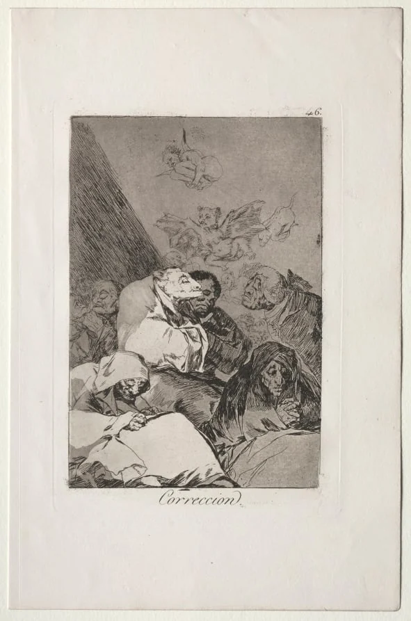 Correction, Plate 46, by Francisco Goya, 1799