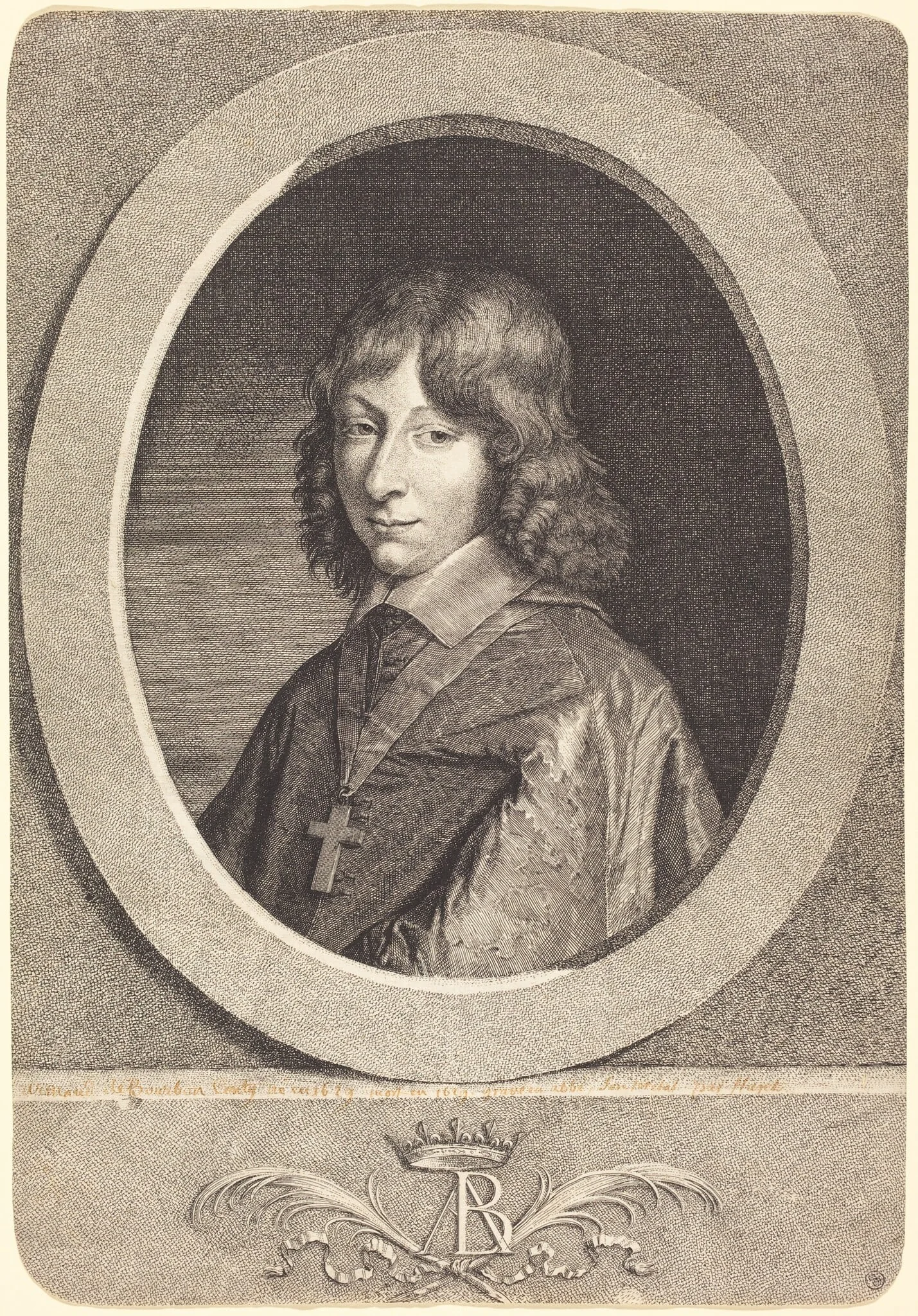 Armand de Bourbon-Conti, by Jean Morin, ink, 1625