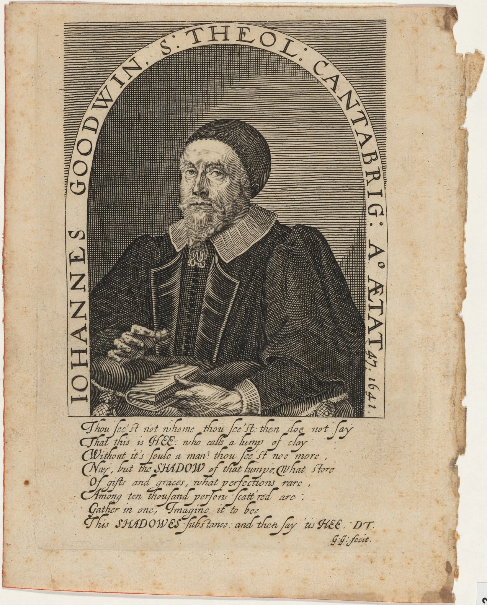 John Goodwin, by George Glover, ink, 1642