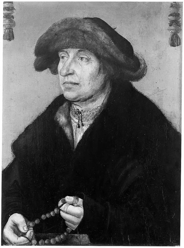 Portrait of a Man Holding a Rosary