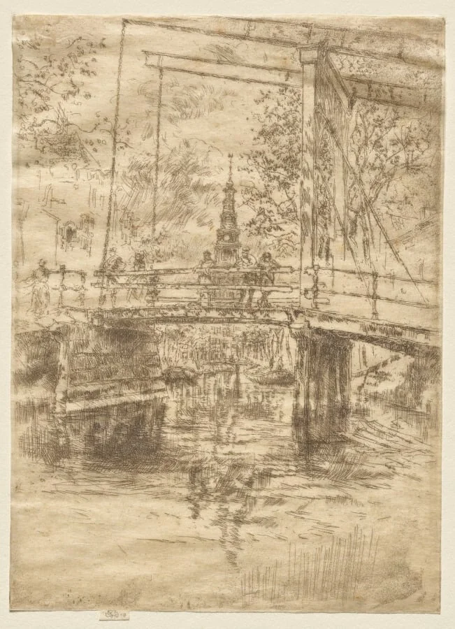 Little Drawbridge, Amsterdam, by James McNeill Whistler, 1889