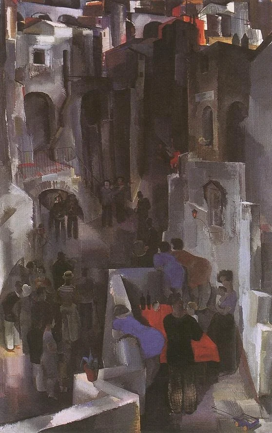 Concert in the Square, by Vilmos Aba-Novák, unspecified, 1929