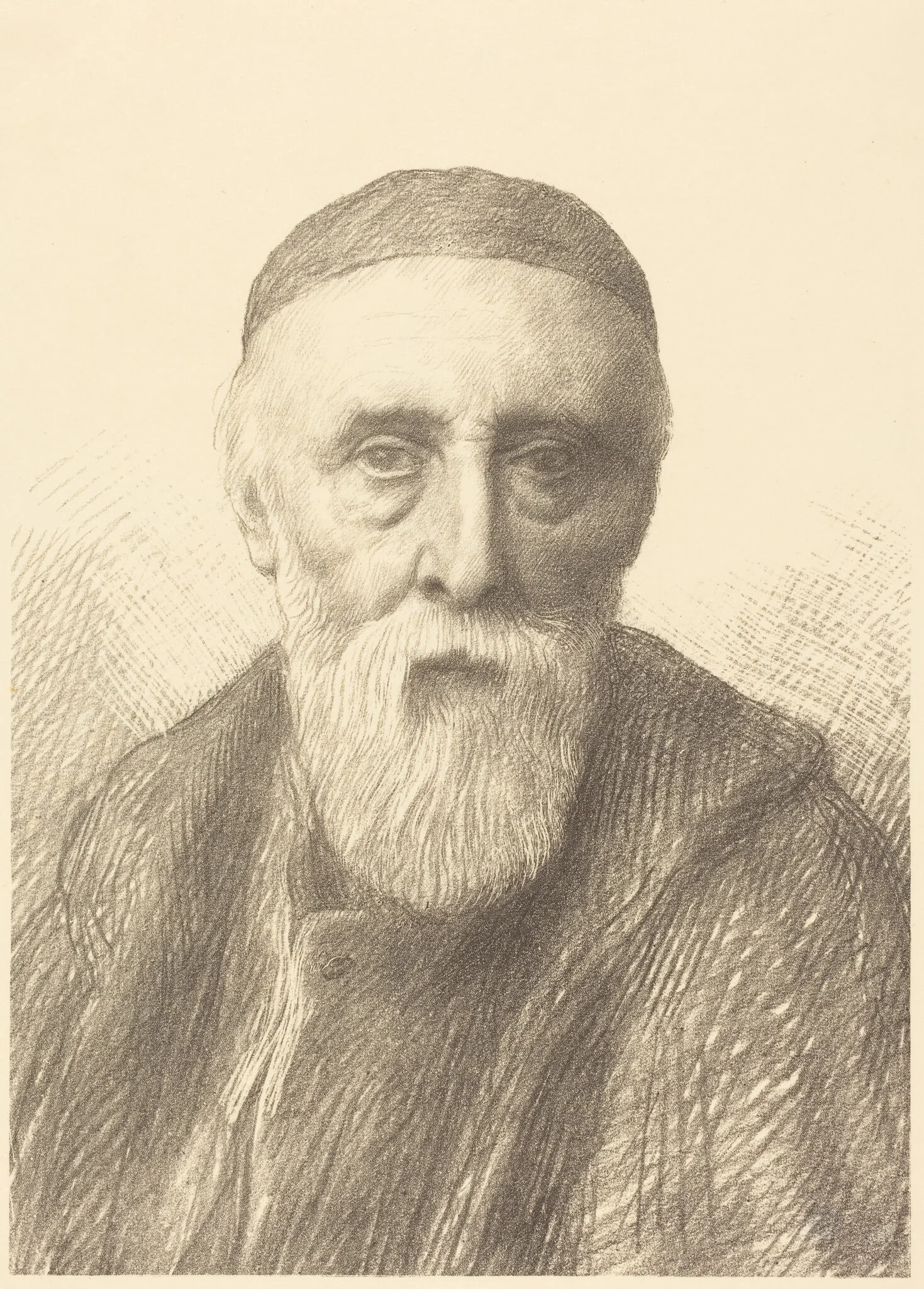 G.F. Watts, R.A., 2nd plate, by Alphonse Legros, ink, 1874