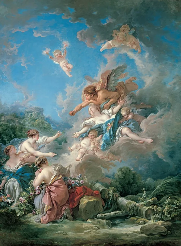 Boreas Abducting Oreithyia, by François Boucher, oil, 1769