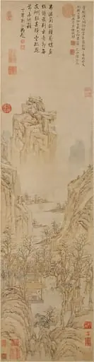 明    陸治   種菊圖    軸|Planting Chrysanthemums
