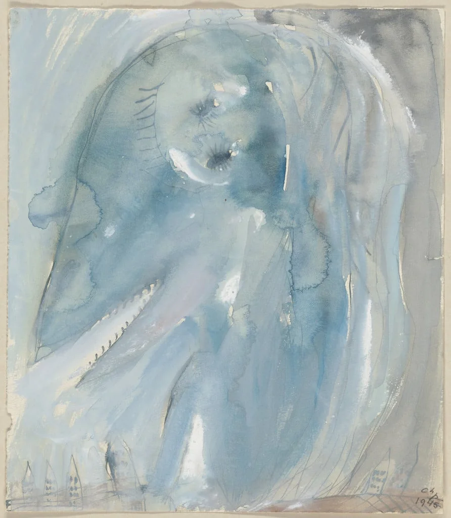 Untitled, by Carl-Henning Pedersen, gouache, 1945