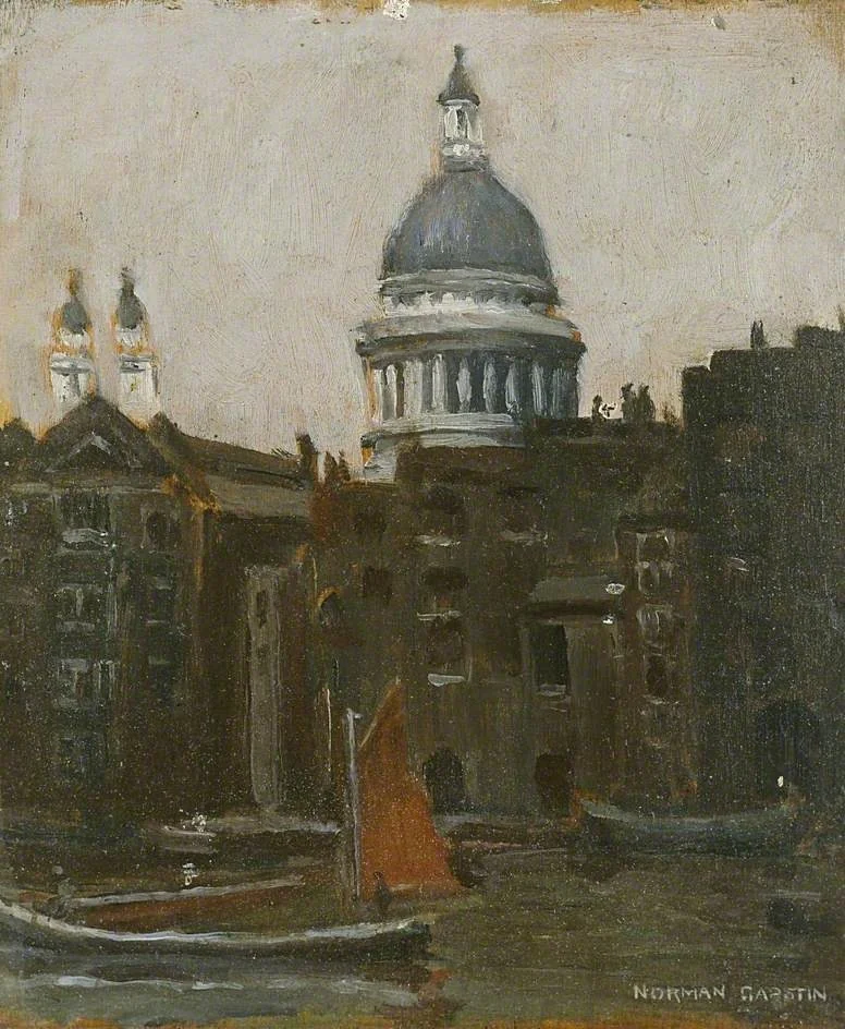 Across the River, St Paul's, by Norman Garstin, unspecified, 1919