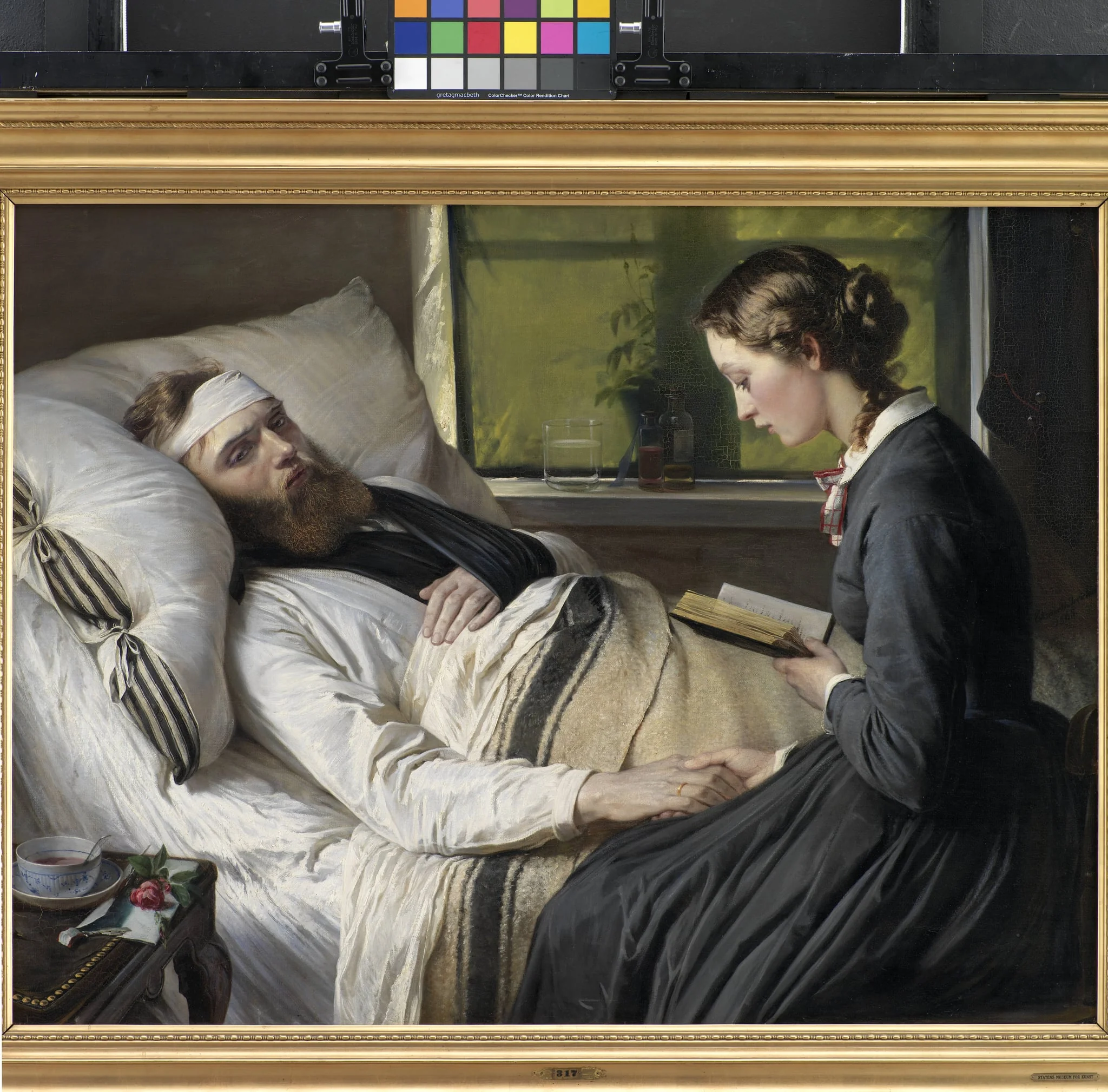 A Wounded Danish Soldier, by Unknown, 1865