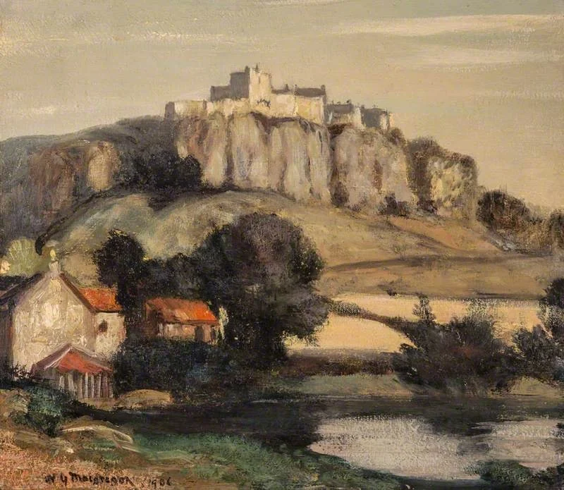 A Castle on a Cliff, by William York Macgregor, oil, 1906