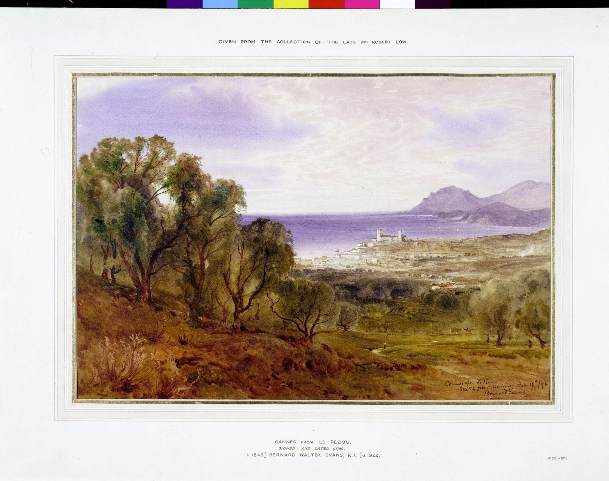 Cannes from Le Pezou- A Sketch from Nature
