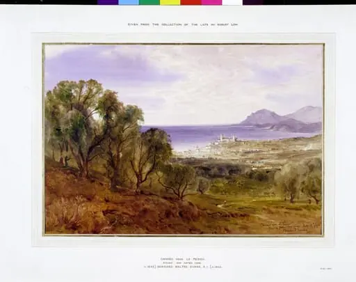 Cannes from Le Pezou- A Sketch from Nature