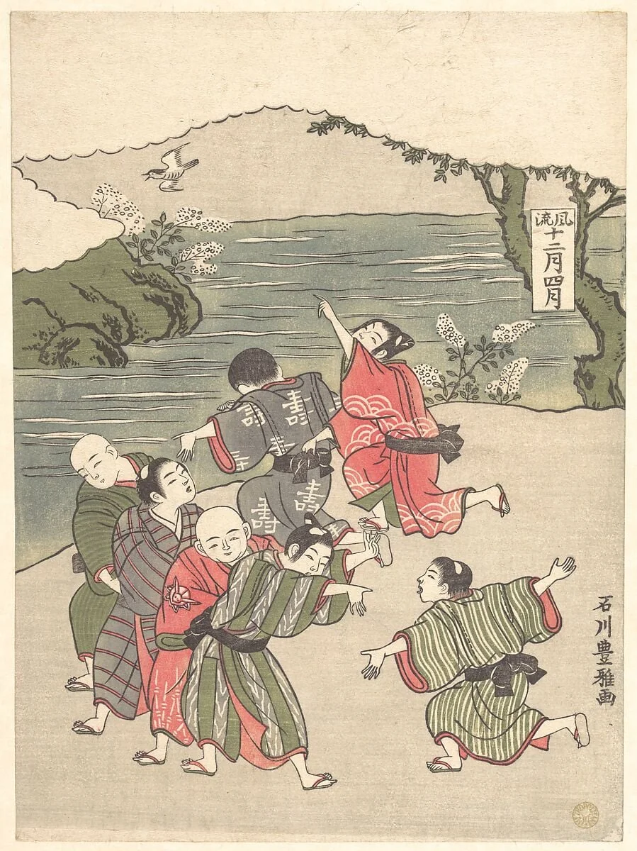 Shi Gatsu|The Fourth Month, by Ishikawa Toyomasa, ink, 1767