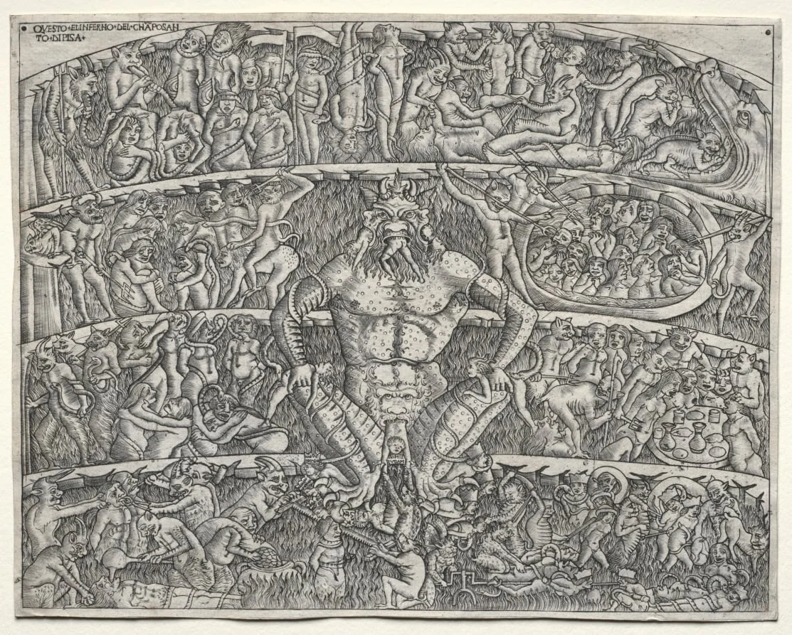 The Inferno According to Dante, after the Fresco in the Campo Santo at Pisa, by Unknown, 1404
