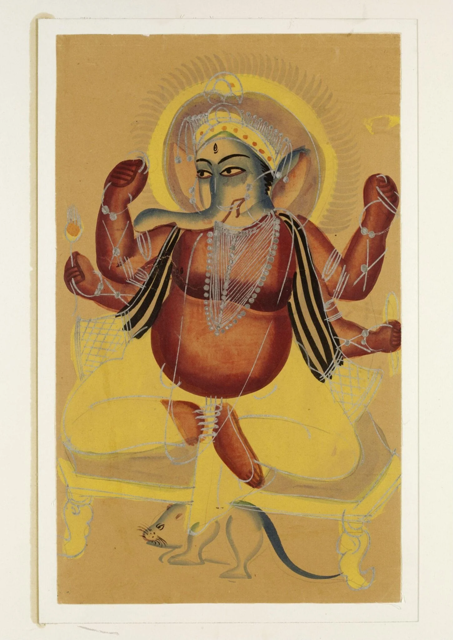 Ganesha, by Unknown, paint, 1885