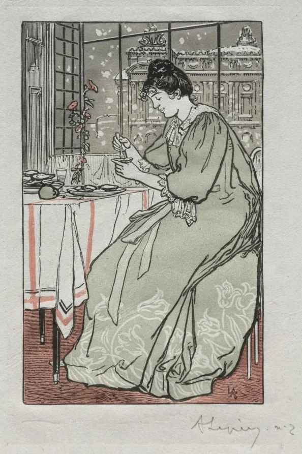 Paris Almanac, 1897:  Winter, by Auguste Lepère, 1897