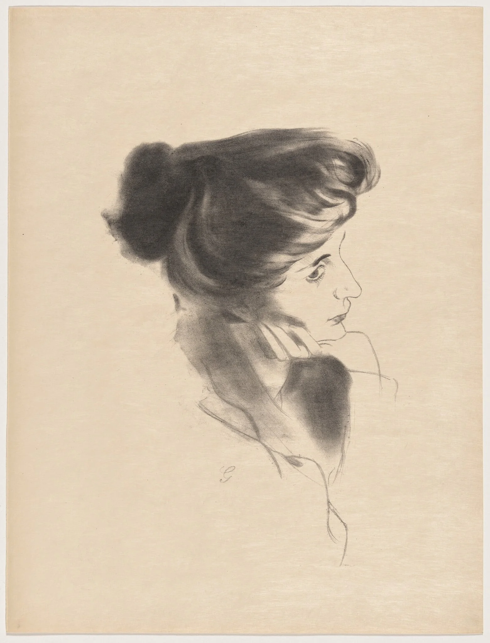 Tête de femme, profil à droite (Head of a Woman in Profile to the Right)