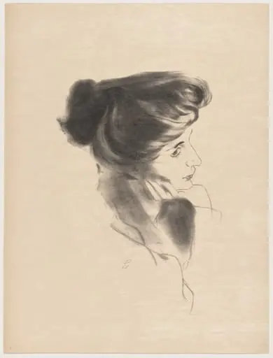 Tête de femme, profil à droite (Head of a Woman in Profile to the Right)