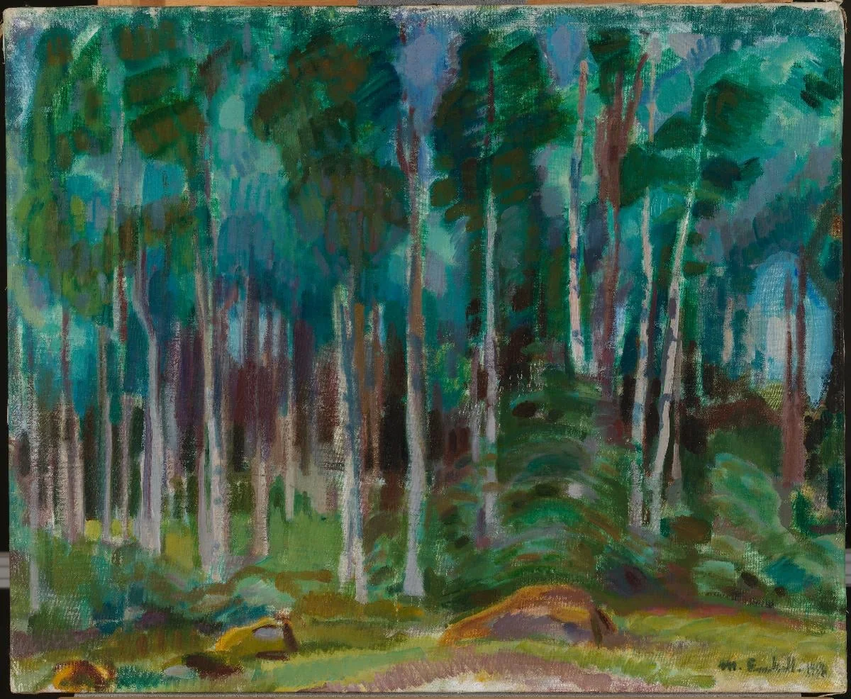 Koivumetsää, Vääksy, by Magnus Enckell, unspecified