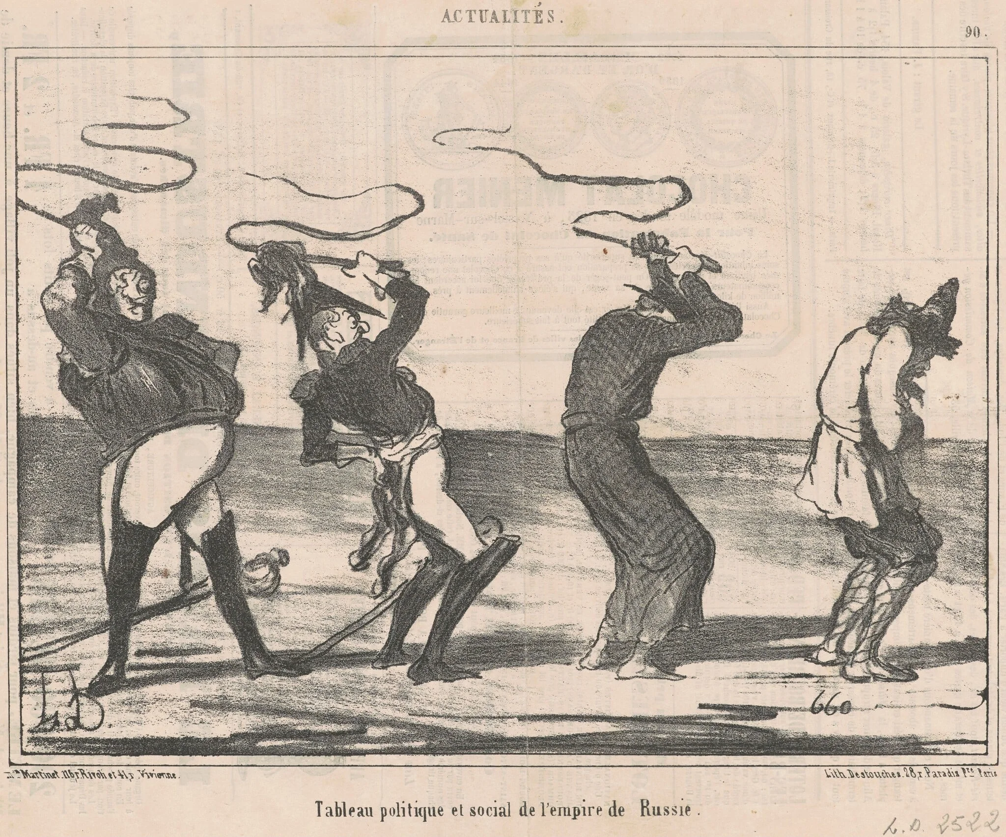 Tableau ... de l'empire de russie, by Honoré Daumier, ink, 1854