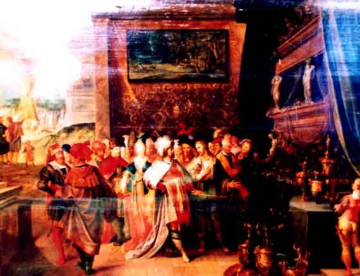 Cresus arătându-și bogățiile lui Solon, by Frans II Franken, unspecified