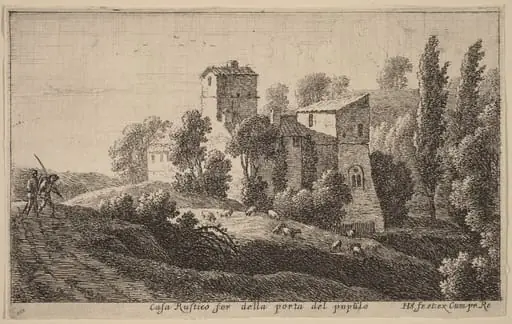 Farm beyond the Porta del Popolo
